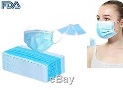 1000 PCS Disposable Face Mask Surgical Medical Dental Industrial 3-Ply