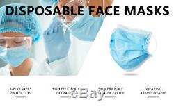 1000 PCS Disposable Face Mask Surgical Medical Dental Industrial 3-Ply