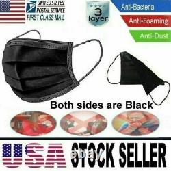 1000 Pcs Disposable Medical, Surgical, Dental 3-Layers Face Mask Mouth Cover Black