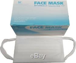 100 pcs 3-Ply Disposable Face Mask Dental Nail Lab Anti-Dust Hospital Medical