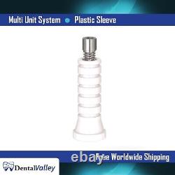 10X Dental Titanium Straight Multi Unit + Plastic/Titanium Sleeve 1mm-6mm Length
