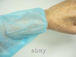 10 Medical Dental Disposable Isolation Gowns Elastic Cuffs PPE Blue