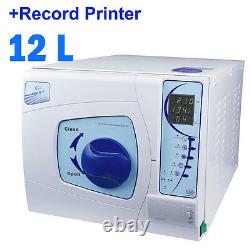 12L Small Dental Medical Lab Steam Autoclave Sterilizer Bench Top with Printer