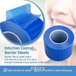 12 Rolls Blue Dental Medical Barrier Film Tape Adhesive Roll-14400 Sheets 4x6