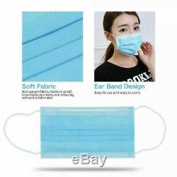 150 PCS Disposable Face Mask Surgical Medical Dental 3-Ply Earloop Mouth Cover