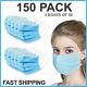 150 Pcs Face Mask Medical Surgical Dental Disposable 3-ply Earloop Mouth Cover