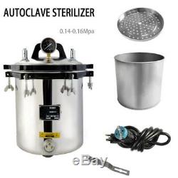 18L Stainless Steel Autoclaves Sterilizers Dental Medical Lab Equipment 220/110V