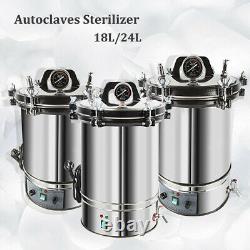 18/24L Stainless Steel Electric Autoclave Sterilizer Dental Medical Equipment