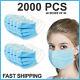 2000 Pcs Face Mask Medical Surgical Dental Disposable 3-ply Mouth Cover Lot