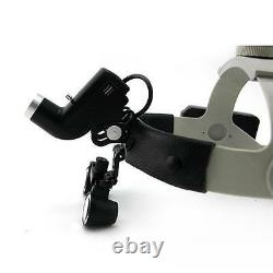 2.5X450mm Dental Loupes Headlight Headband Surgical Binocular Glasses Medical US