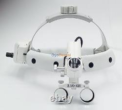 2.5X 5W LED Dental Surgical Medical Headband Loupe with Light 440-540 mm DY-105