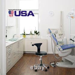 2 Types Dental Medical Mobile Chair Doctor Assistant Stool Adjustable blue/black
