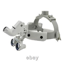 3.5X Dental Loupes Surgical Binocular Medical Glass Magnifier LED Headlight