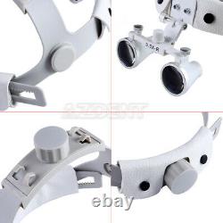 3.5X Dental Medical Headband Binocular Loupes /Magnifier + LED Head Light