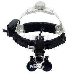 3.5X-R Dental Lab Medical LED Headlight Headband Binocular Loupes Black