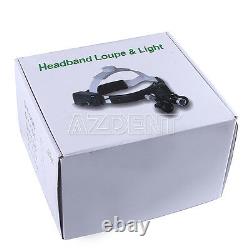 3.5X-R Dental Medical Binocular Loupes Optical Glass Black + LED Head Light
