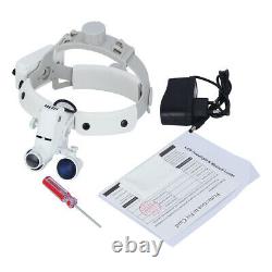 3.5X-R Dental Surgical Medical Headband Binocular Loupes LED Head Light Lammp