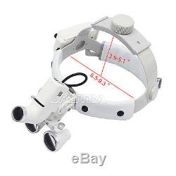 3.5X-R Dental Surgical Medical Headband Loupes with 5W LED Light DY-106 White