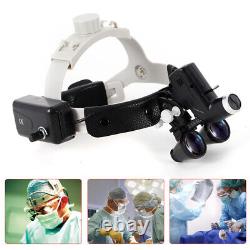 3.5x Medical Surgical Dental Headband Loupe Binocular Magnifier with LED Headlight