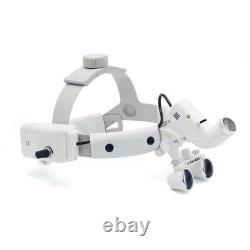 3.5x Medical Surgical Dental Headband Magnifier Binocular Loupe LED Headlight 5W
