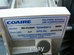 3 HP Oil Free Scroll Air Compressor Lab Dental Medical CoAire Champion Powerex