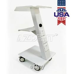 3 Layers Metal Built-in Socket Tool Medical Dental Lab Mobile Cart Trolley UPS