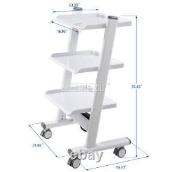 3 Shelf Dental Trolley Mobile Medical Instrument Tool Cart/Stand Power Sockets