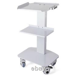 3 Tiers Medical Trolley Steel Mobile Cart Lab Dental Spa Salo Equipment 2Castors