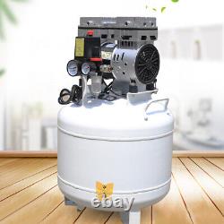 40L Dental Medical Oilless Air Compressor Portable Oil Free Air Pump 115PSI