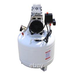 40L Dental Medical Oilless Air Compressor Portable Oil Free Air Pump 115PSI