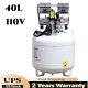 40 Liter Dental Medical Air Compressor Silent Air Compressor Oilless 115psi Lab