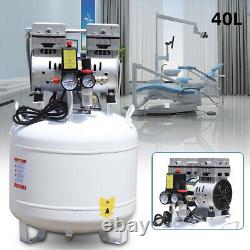40 Liter Dental Medical Air Compressor Silent Air Compressor Oilless 115PSI LAB