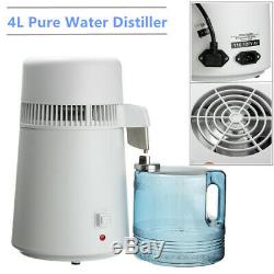4L Dental/Medical Water Pure Distiller Purifier Filter Stainless Steel 220V