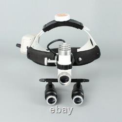4.0X Dental Loupes Binocular Magnifier + Surgical Medical 3W LED Headlight Lamp