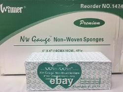 4x4 Non-Woven Gauze Sponges Non-Sterile 4-ply 2000 Pcs Vet Dental Medical