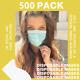 500 Pcs Face Mask Medical Surgical Dental Disposable 3-ply Earloop Mouth Cover