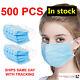 500 Pcs Face Mask Medical Surgical Dental Disposable 3-ply Earloop Mouth Cover