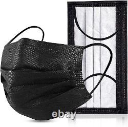 50/100/200Pcs Medical Grade Black Disposable Face Mask 3 Ply Earloop Mouth Cover