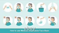 50/100/500 3 Ply Ear loop Face Mask Non Medical Surgical Dental Disposable Masks