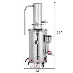 5L Lab Pure Water Distiller Stainless Steel Moonshine Medical Home Dental Clinic
