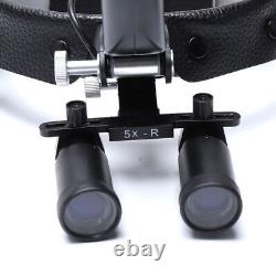 5W Dental ENT LED Surgical Medical Headlight with 5X Binocular Loupes 360-460mm