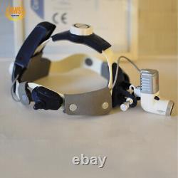 5W Dental Surgery Leather Headband LED Medical Headlight KD-205AY-2 +2Batteries