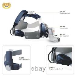5W Dental Surgery Leather Headband LED Medical Headlight KD-205AY-2 +2Batteries
