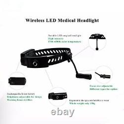 5W LED Wireless Head Light Dental Medical Surgery Exam Head Lamp ENT JD2300