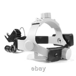 5X-R Dental Medical Binocular Magnifying Loupes + 5W Headband LED Headlight ENT