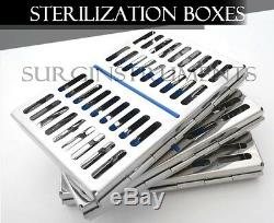 6 Sterilization Cassettes 7 X 5 Surgical Medical Dental Instruments