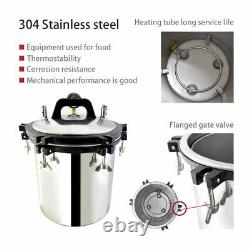 8/12/18/24L Autoclaves Sterilizer Dental Medical Lab Equipment Stainless Steel