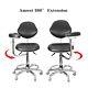 Adjustable Dental Medical Mobile Chair 360° Armrest Footrest Pu Black Usa Stock