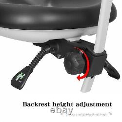 Adjustable Dental Medical Mobile Chair 360° Armrest Footrest PU Black USA STOCK