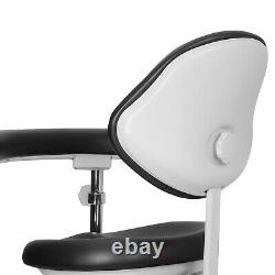 Adjustable Dental Medical Mobile Chair 360° Armrest Footrest PU Black USA STOCK